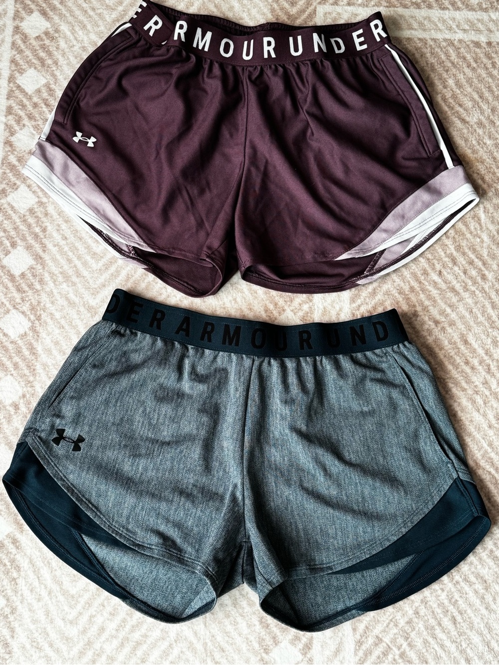 Under Armour Women’s Athletic Shorts — Maroon and Gray